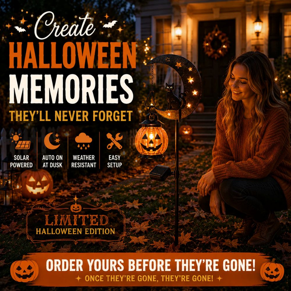 Pumpkin Moon Garden Stake Light🎃