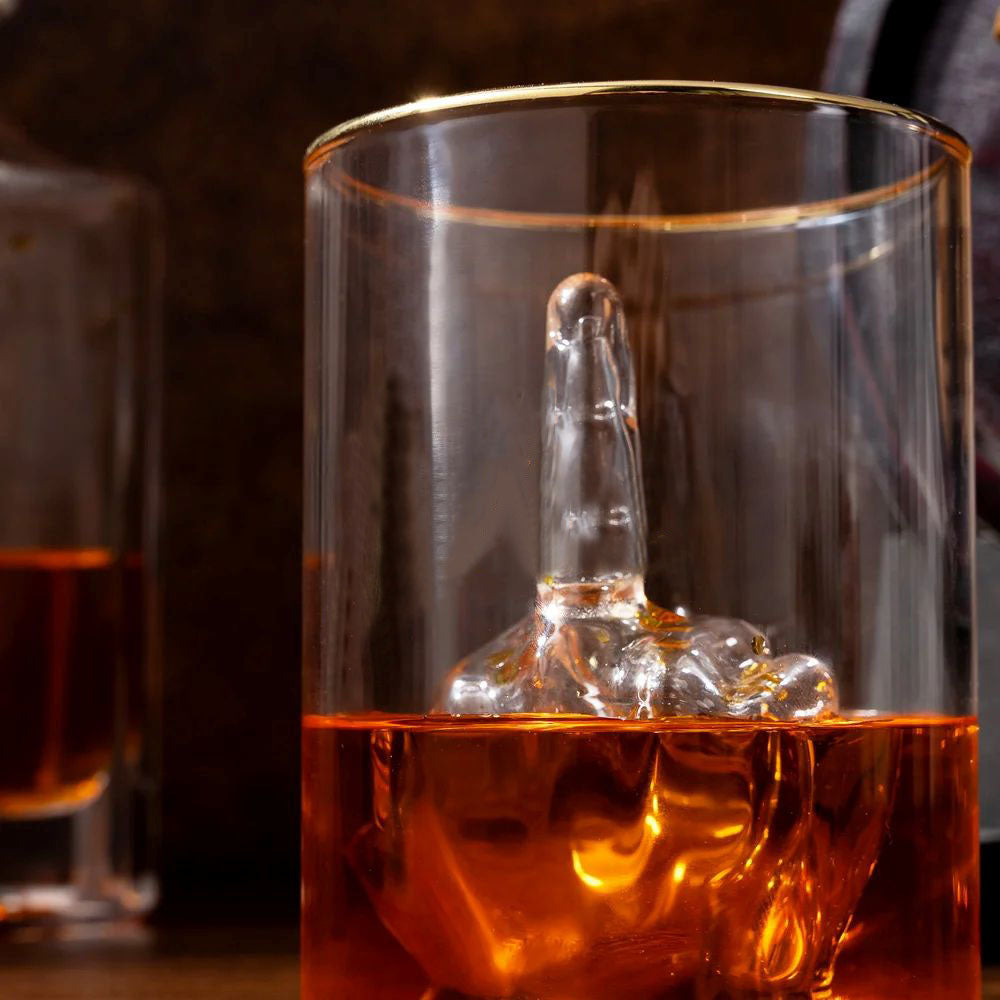 Cheers To Your Attitude - Funny Middle Finger 12.5 oz Whiskey Glass