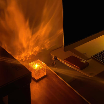 16-Color LED Water Ripple Crystal Lamp