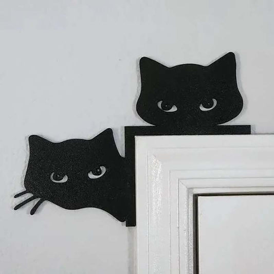 Two Cats Metal Door Topper