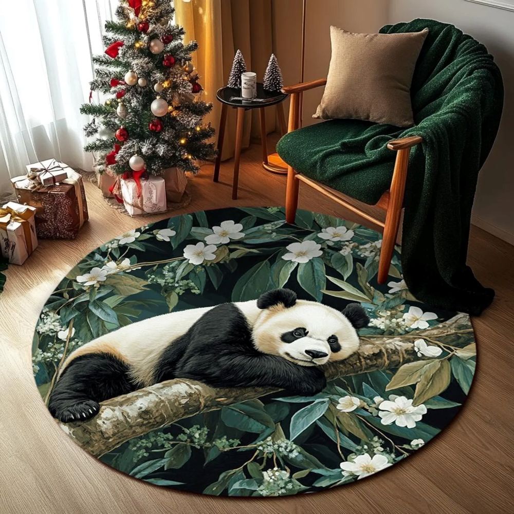 Lovely Panda - 3D Illusion Round Rug - H638