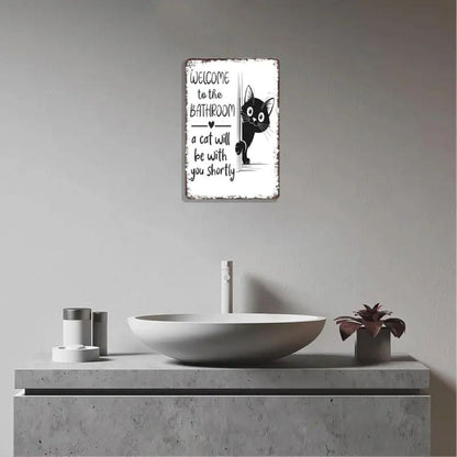 Vintage Black & White Humor Metal Sign - BW001