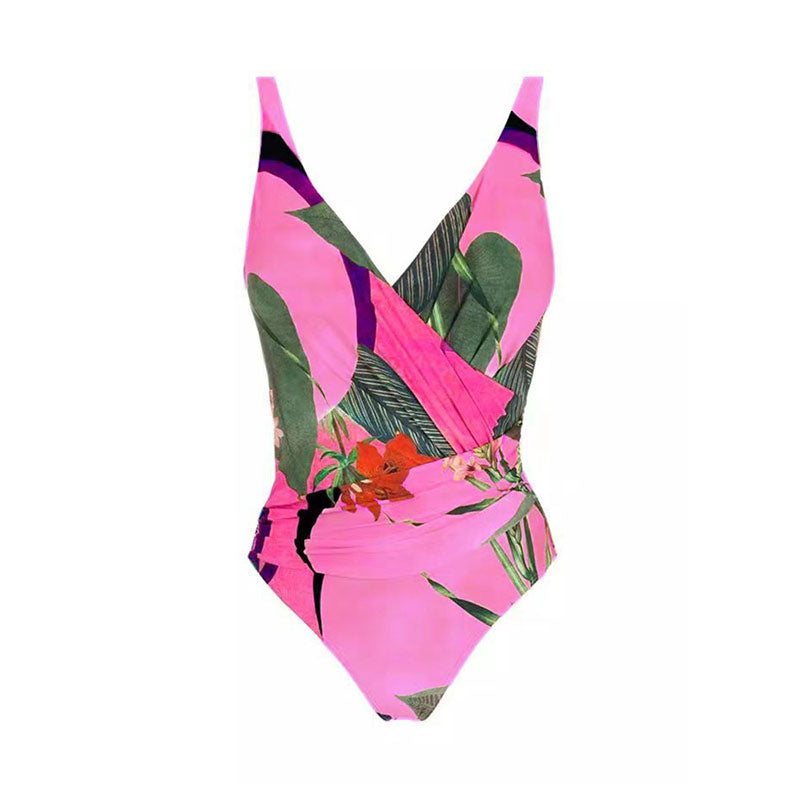 Resort Print One Piece Bikini - F381
