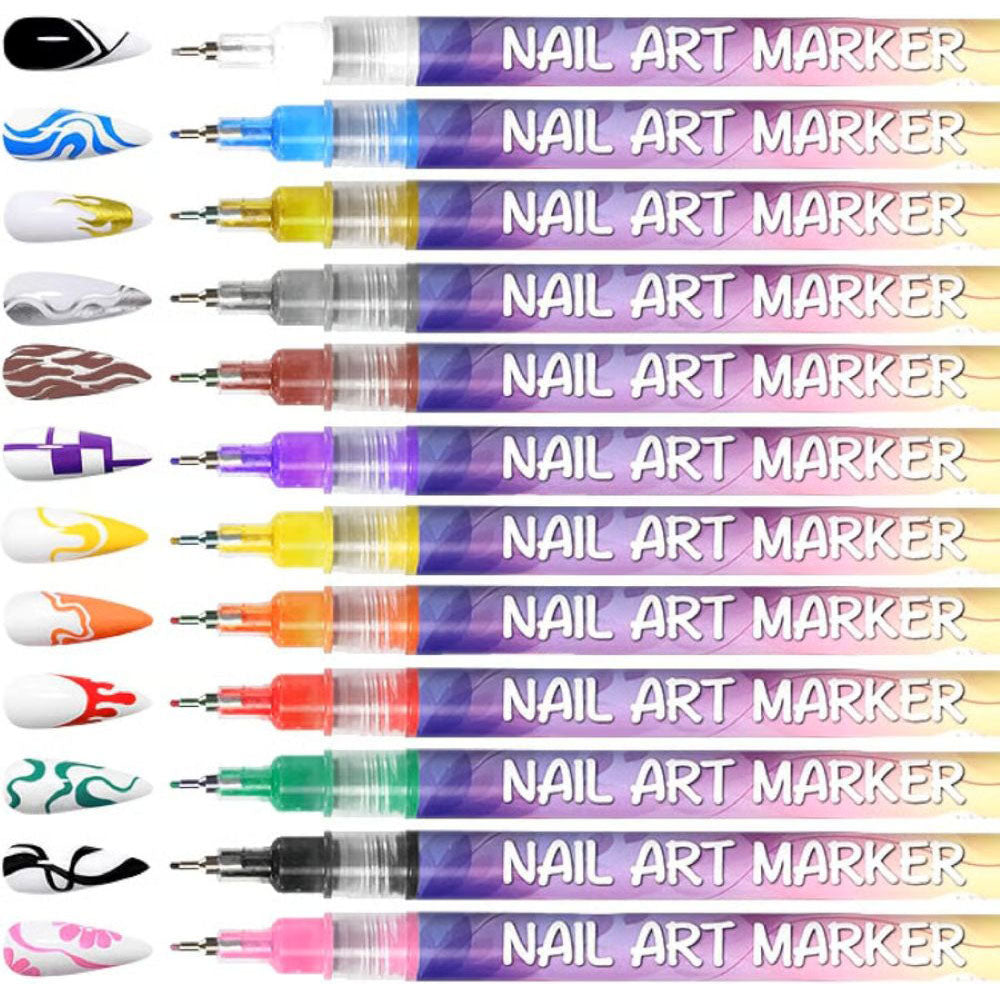 12 Colors Nail Art Pens Set
