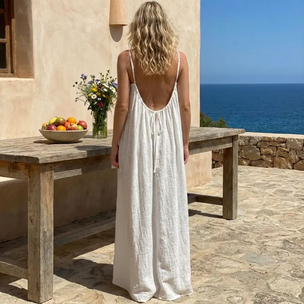 Women's Sleeveless Cami Lounge Dress – Soft Maxi Nightgown For Sleeping & Lounging