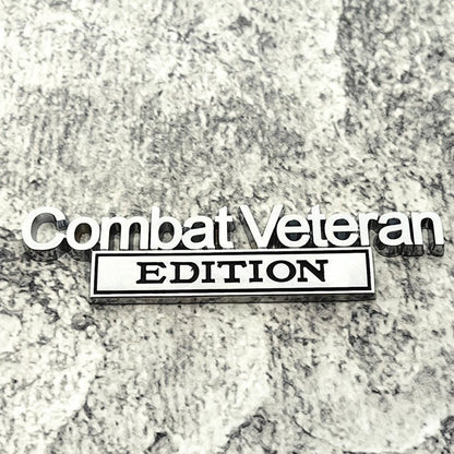 Combat Veteran - Emblem Sticker Badge, Funny Decals for Car, Truck, SUV, Motorcycle - TE007
