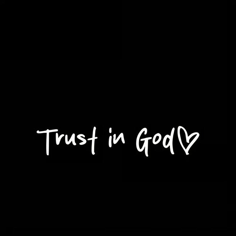 Trust in God Car Rearview Mirror Sticker - 2pcs
