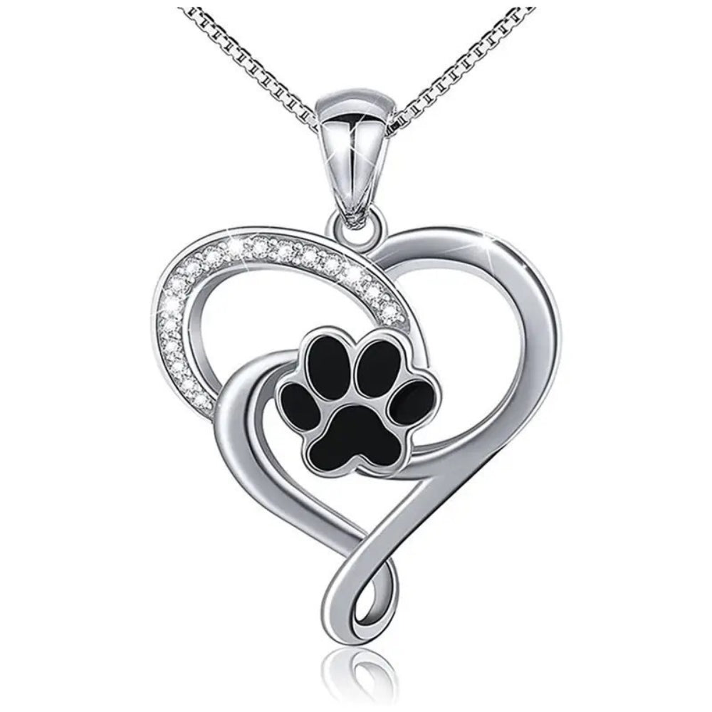 Infinite Heart Paw Necklace
