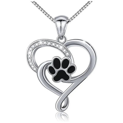 Infinite Heart Paw Necklace