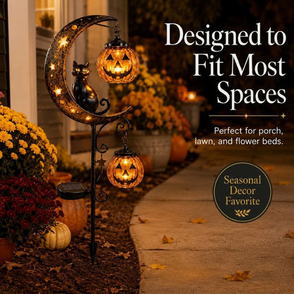 Pumpkin Moon Garden Stake Light🎃