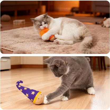 Wooden Wobble Cat Toy