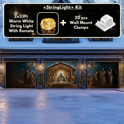 Nativity Scene Christmas Garage Door Covers D490