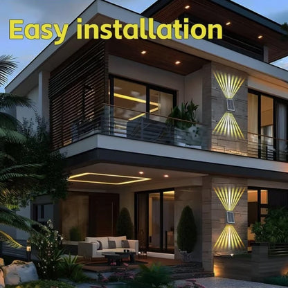 4 LED Solar Colorful Wall Lights Outdoor Light Waterproof