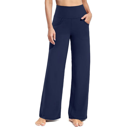 Wide Leg Pants Woman Yoga Pants with Pockets Stretch Loose Casual Lounge Sweatpants