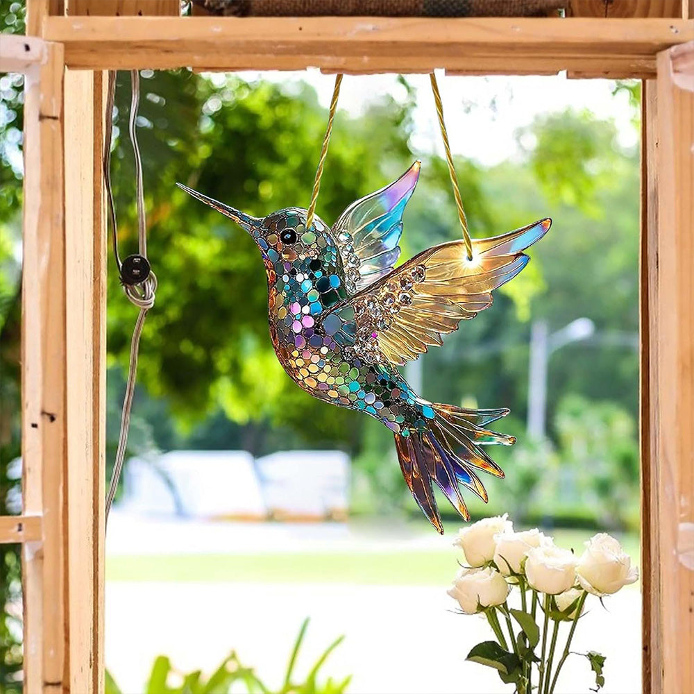 Crystal Bird Stained Art Ornament