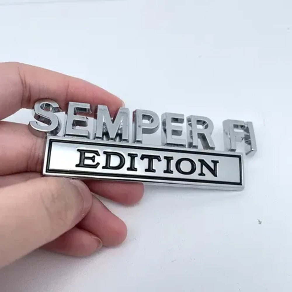 Semper Fi Edition Car Emblem Metal Badge
