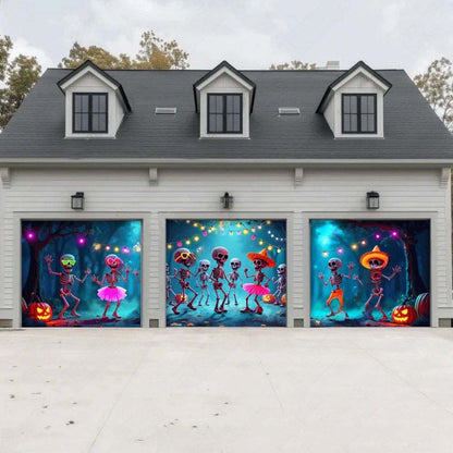 Boogie Bones Halloween Garage Door Covers D463