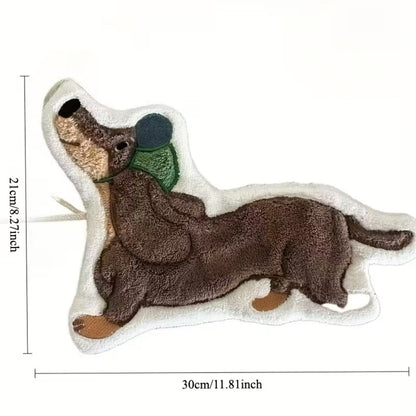 Adorable Dog Hand Towels - Coffee Dachshund