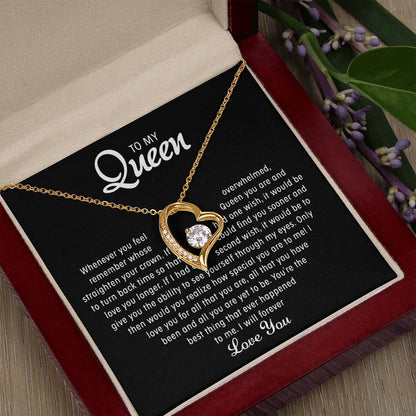 To My Queen – Love Heart Necklace