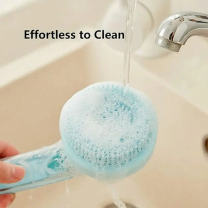 2-in-1 Pet Bath Brush – Shampoo Dispenser & Soft Massage Grooming Tool