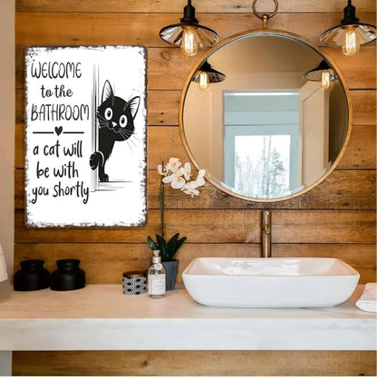 Vintage Black & White Humor Metal Sign - BW001