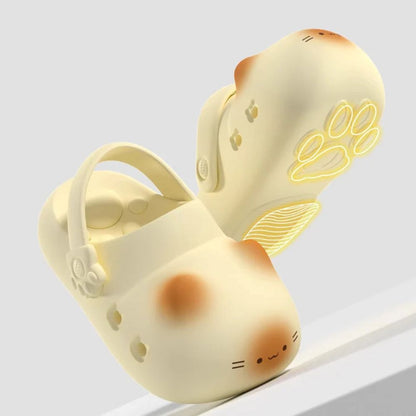 Cat Paw Print Clogs – Cute Cat Lover Slip-On Shoes That Leave Paw Prints
