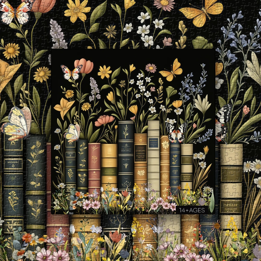 Wildflower Pages Jigsaw Wooden Puzzle 1000 Pieces