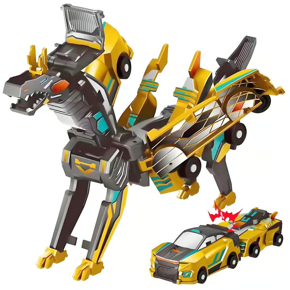 2-in-1 Transforming Dragon Car Toy with Collision Action