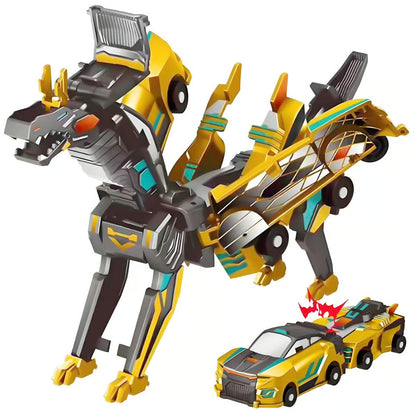 2-in-1 Transforming Dragon Car Toy with Collision Action