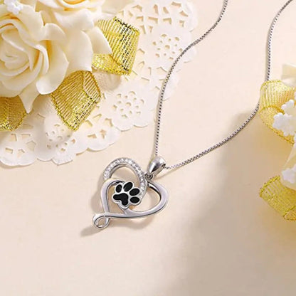Infinite Heart Paw Necklace