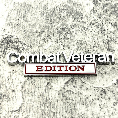 Combat Veteran - Emblem Sticker Badge, Funny Decals for Car, Truck, SUV, Motorcycle - TE007
