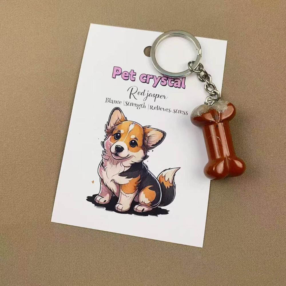 Pet Crystal Charm Keychain – Emotional Support Gift