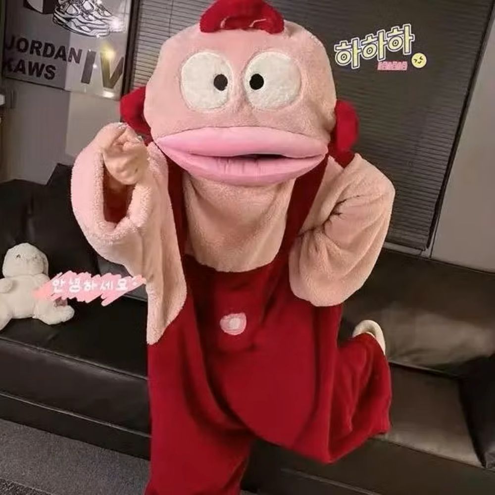 Funny Big Mouth Plush Onesie Pajamas