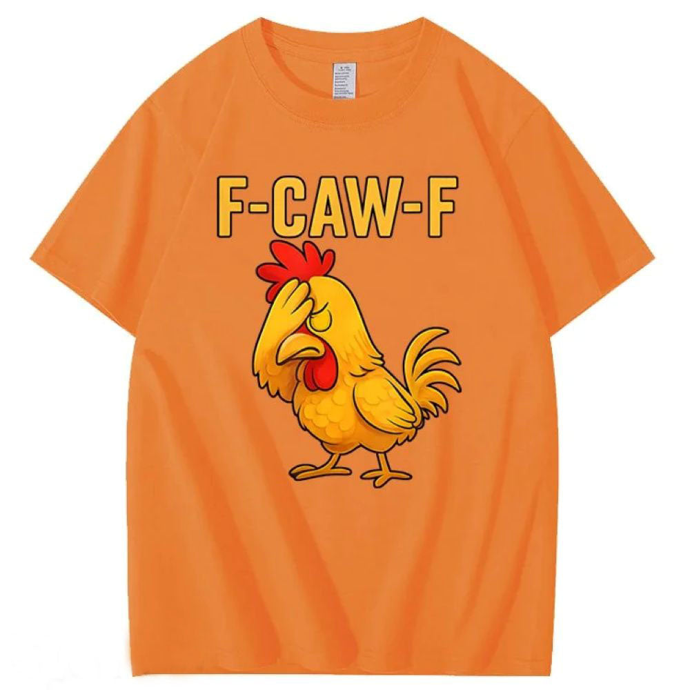 F-Caw-F Helpless Chicken Pattern T-Shirt