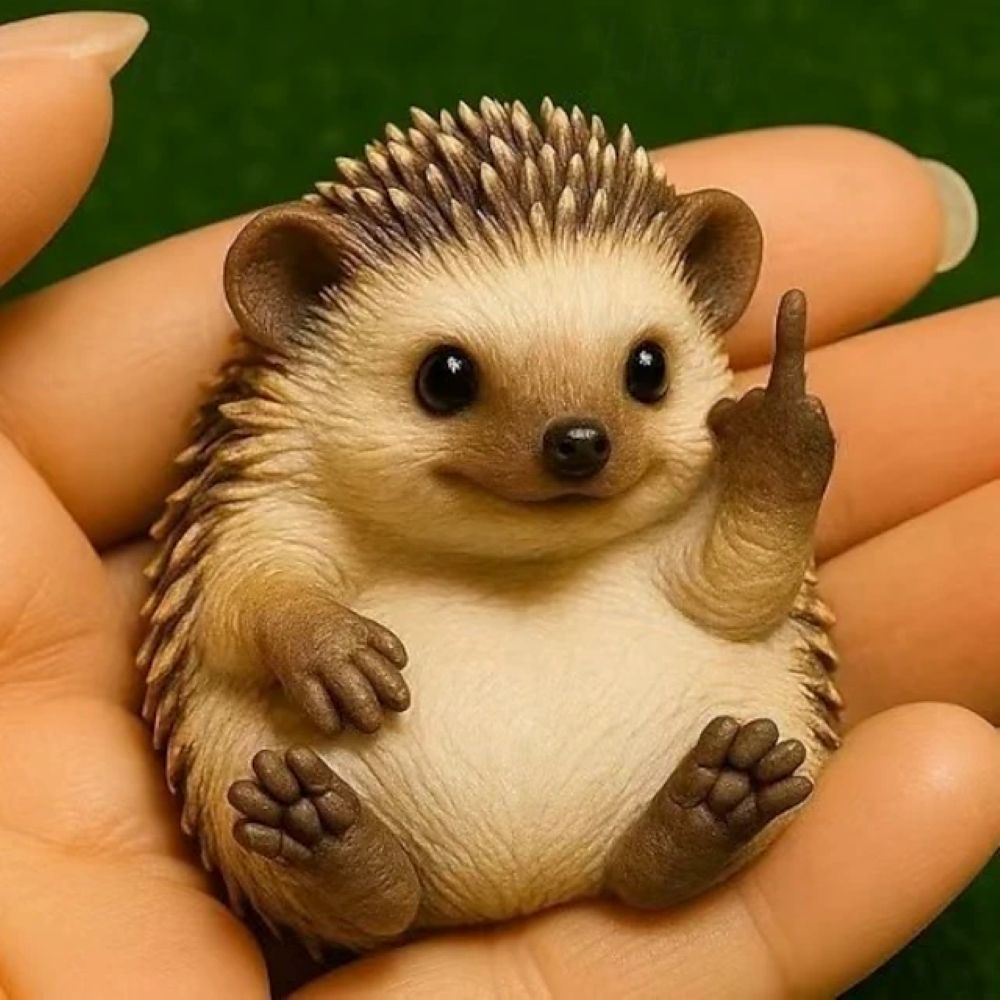 Funny Middle Finger Resin Animals