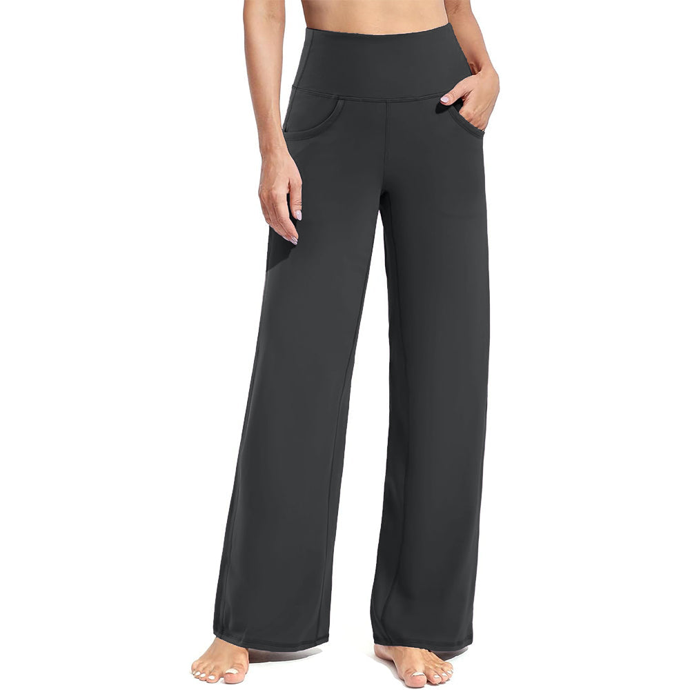 Wide Leg Pants Woman Yoga Pants with Pockets Stretch Loose Casual Lounge Sweatpants
