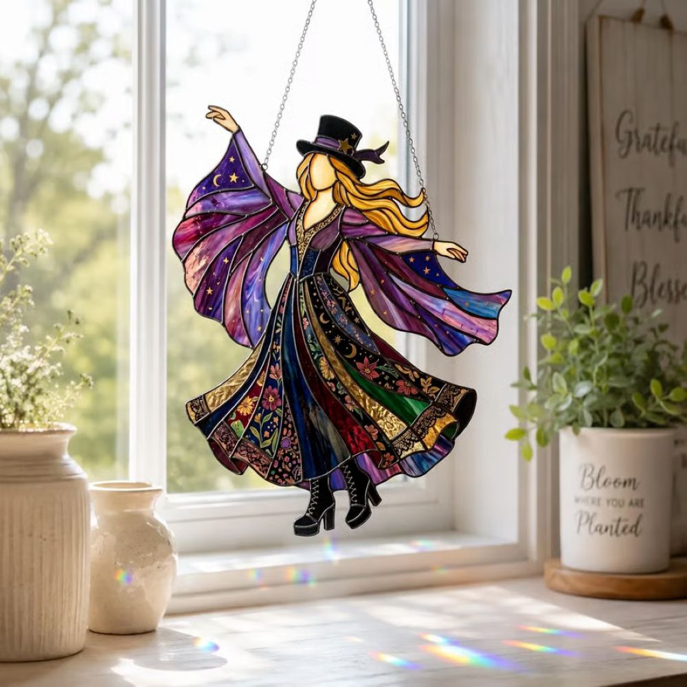 Handmade Stained Spinning Suncatcher