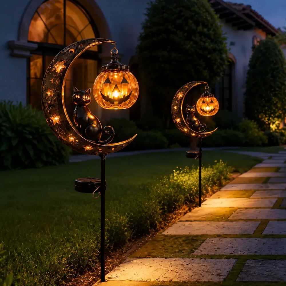 Pumpkin Moon Garden Stake Light🎃