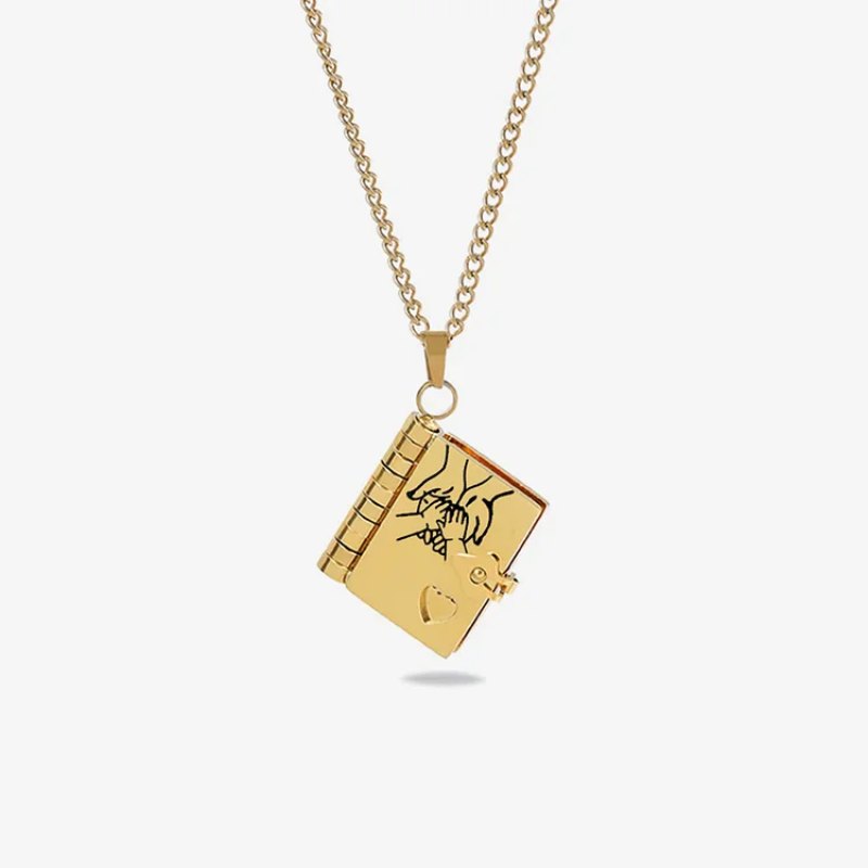 To My Incredible Son - Mini Book Message Necklace