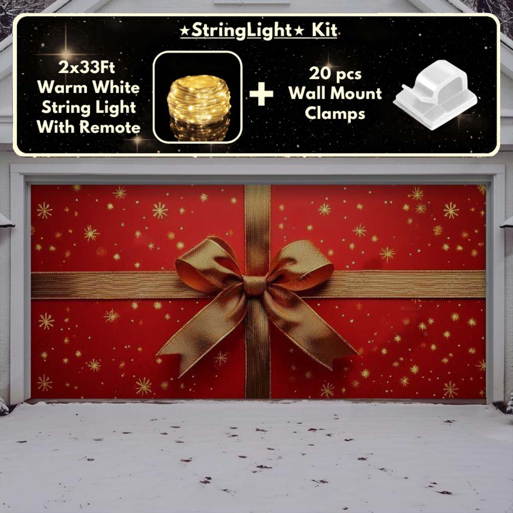 Gift Wrap Christmas Garage Door Covers D487