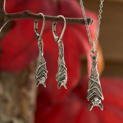 Leverback Vintage Hanging Bat Jewelry