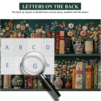 Blooming Bookshelf Jigsaw Wooden Puzzle 1000 Pieces