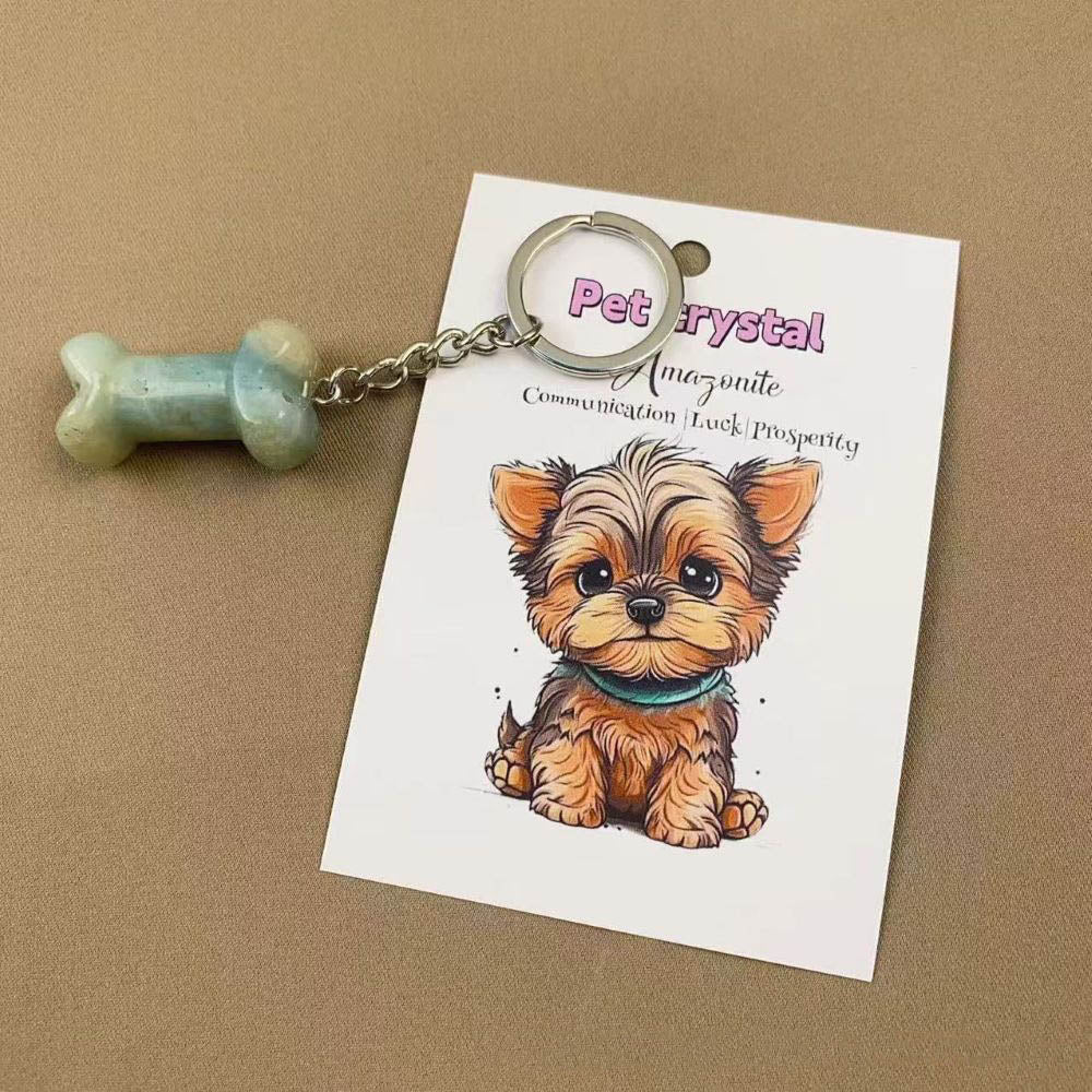 Pet Crystal Charm Keychain – Emotional Support Gift