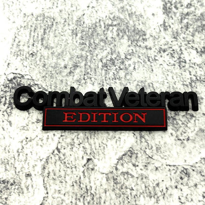 Combat Veteran - Emblem Sticker Badge, Funny Decals for Car, Truck, SUV, Motorcycle - TE007