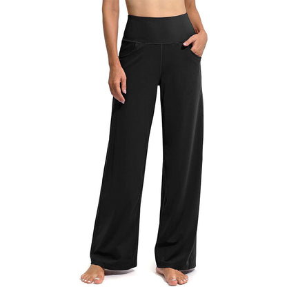 Wide Leg Pants Woman Yoga Pants with Pockets Stretch Loose Casual Lounge Sweatpants