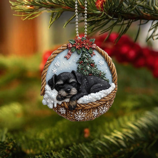 Affenpinscher In Mini Basket Ornament - MB009