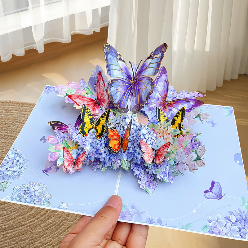 Vibrant 3D Butterfly & Daisy Pop-Up Greeting Card💐🦋