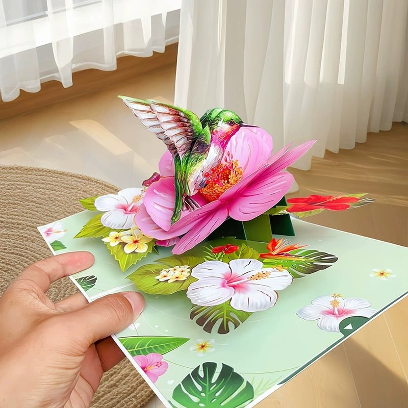 Vibrant 3D Butterfly & Daisy Pop-Up Greeting Card💐🦋