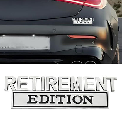 Retirement Edition - Emblem Sticker Badge, Funny Decals for Car, Truck, SUV, Motorcycle - TE030