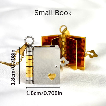 To My Incredible Son - Mini Book Message Necklace